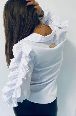 Koszula bawełniana "aniołek " Lola Bianka,elegancka koszula,biała koszula