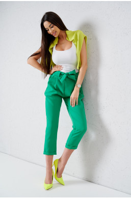 Spodnie cygaretki zielone